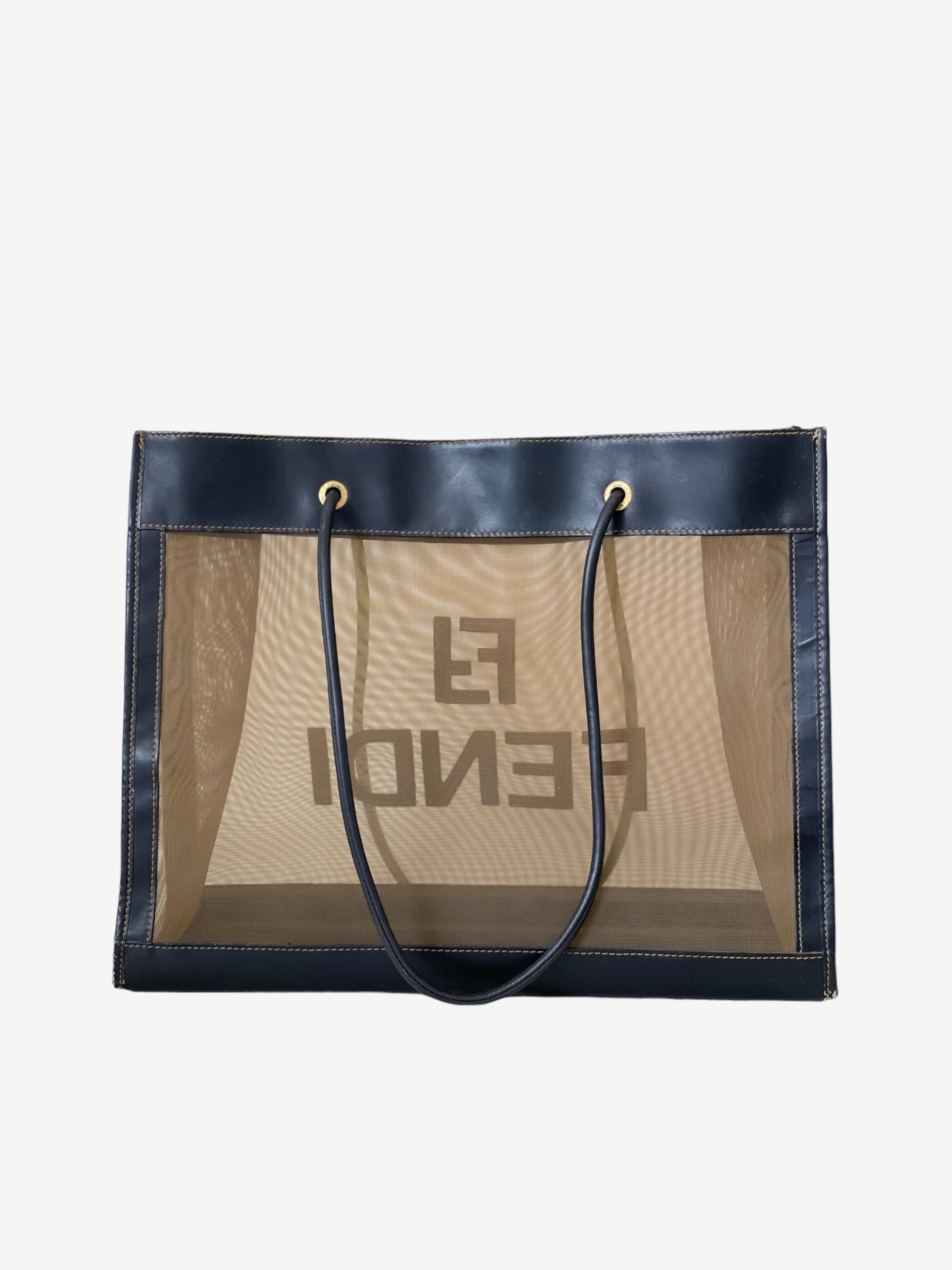 Vintage Fendi mesh shopper tote