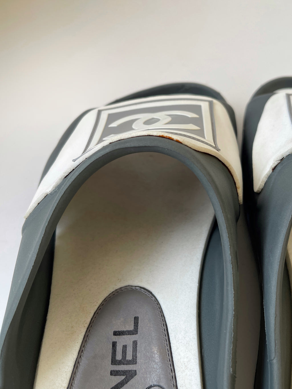 Chanel Sport Line rubber sliders sandals