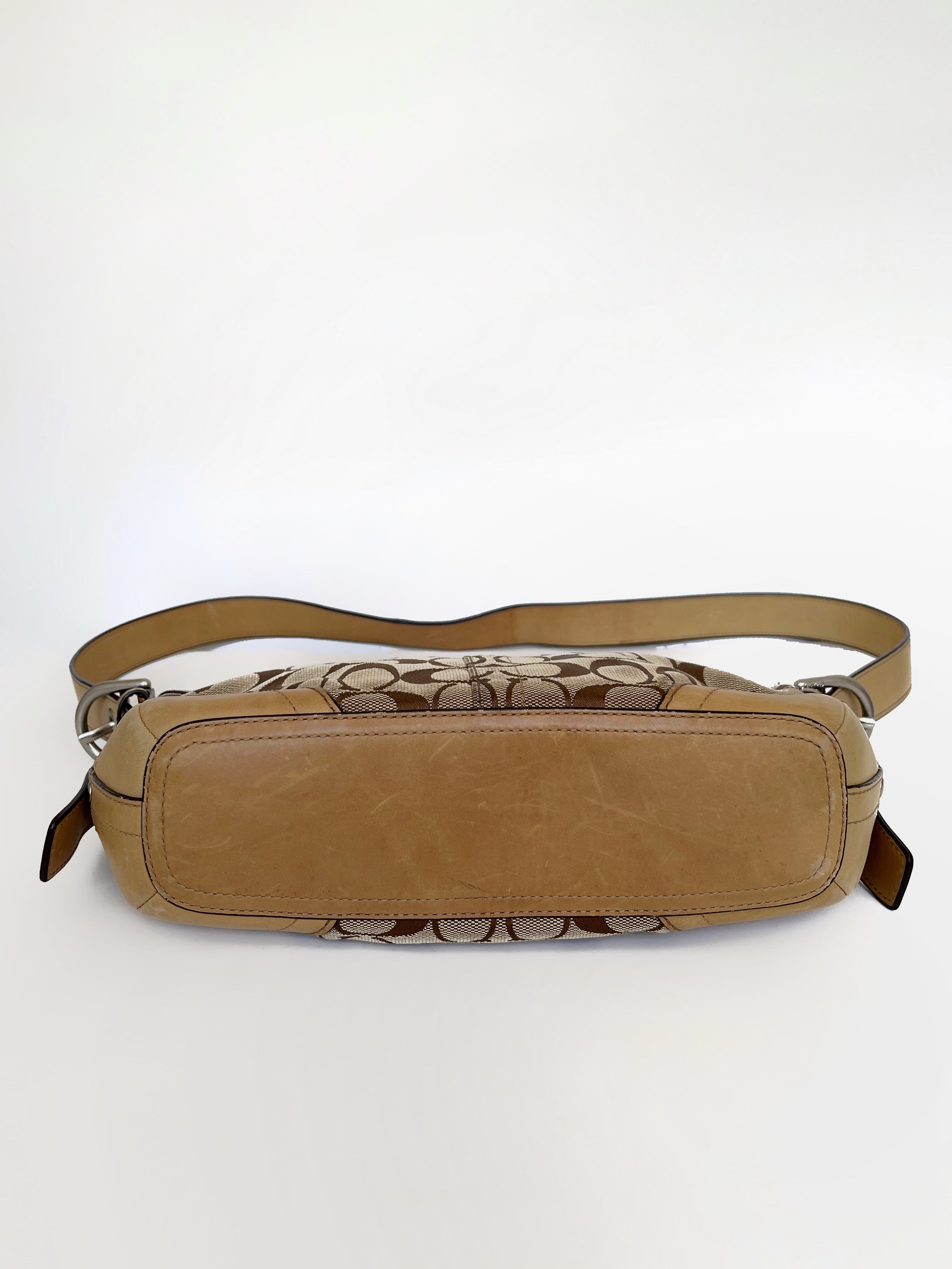 2000s Coach signature monogram crossbody bag