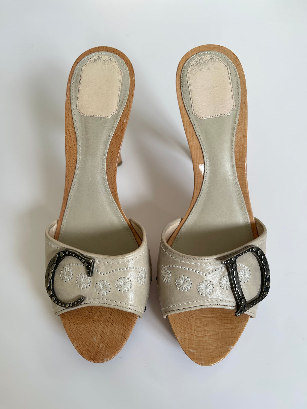 Christian dior western mules with logo detail EU40.5
