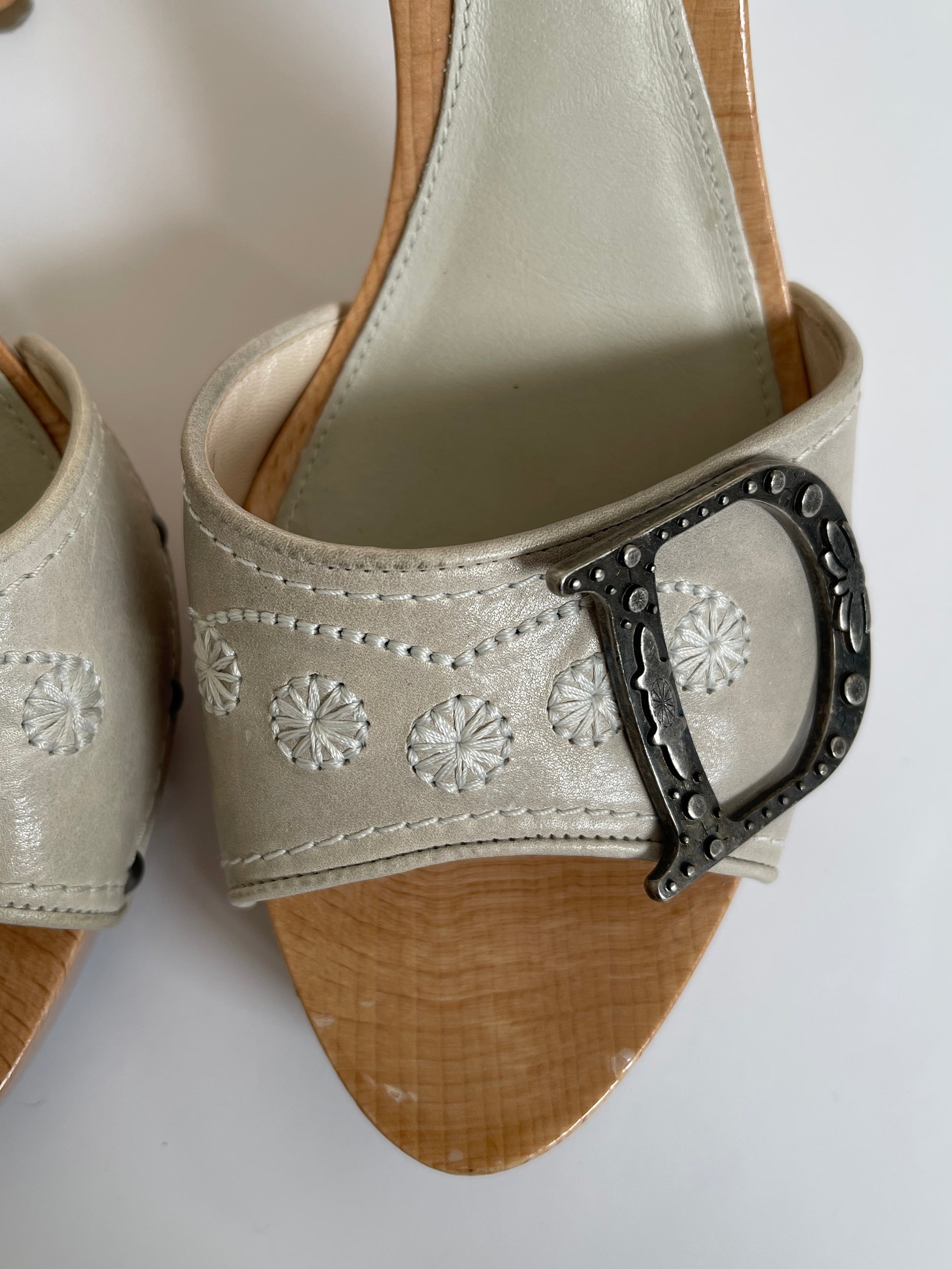 Christian dior western mules with logo detail EU40.5