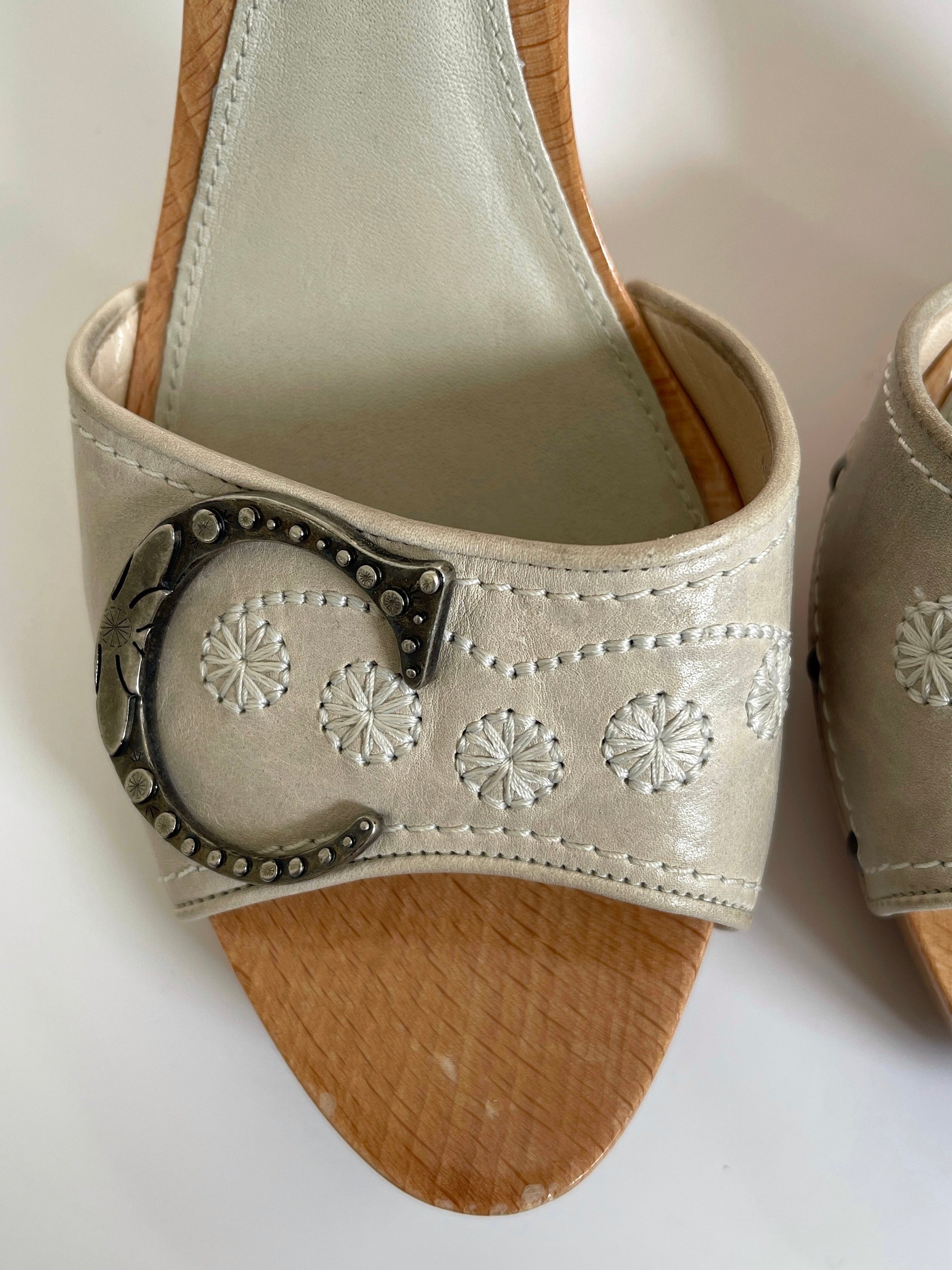 Christian dior western mules with logo detail EU40.5