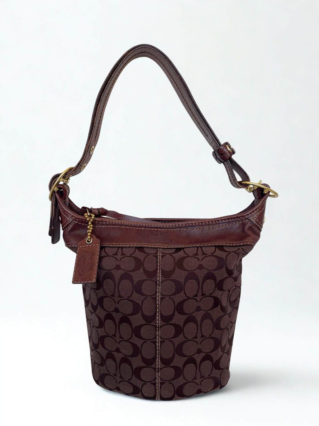 Coach signature brown hobo shoulder bag