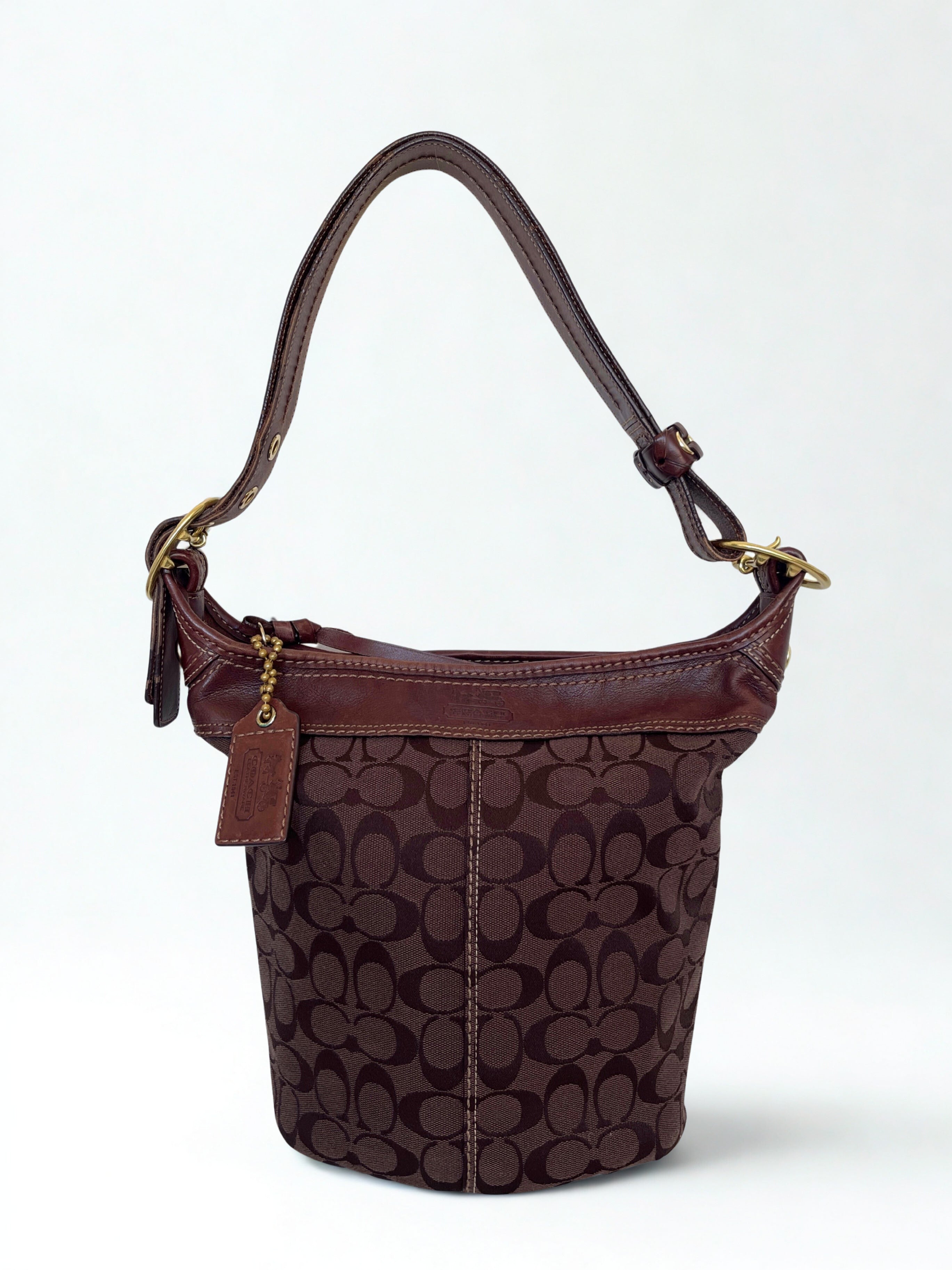 Coach signature brown hobo shoulder bag