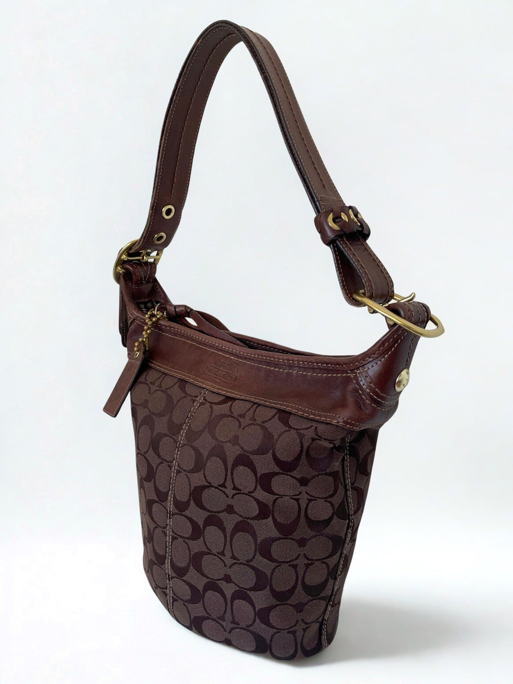 Coach signature brown hobo shoulder bag
