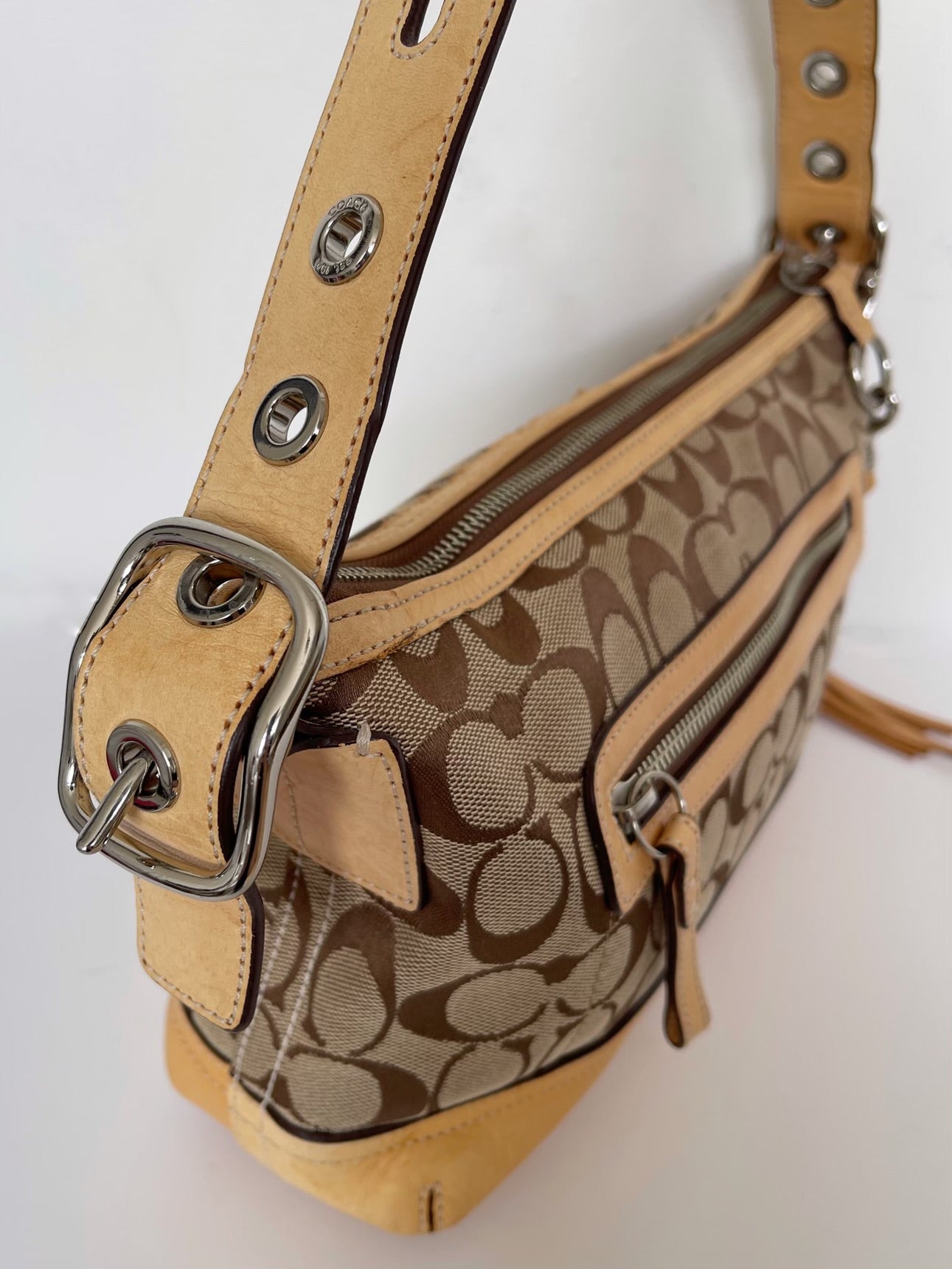 2000s Coach signature monogram bag