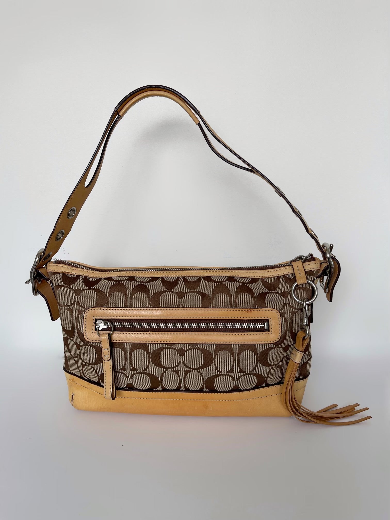 2000s Coach signature monogram bag