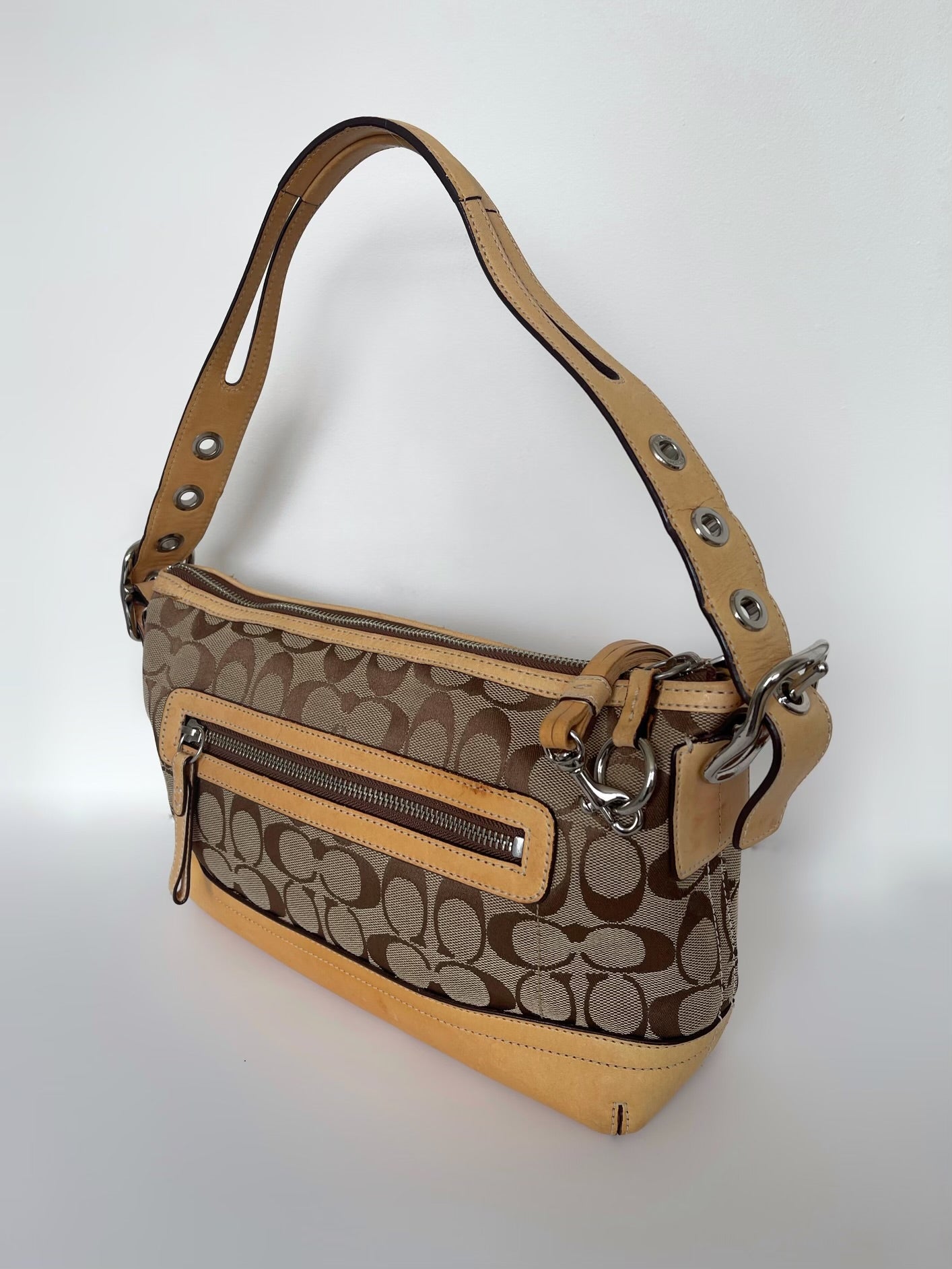 2000s Coach signature monogram bag