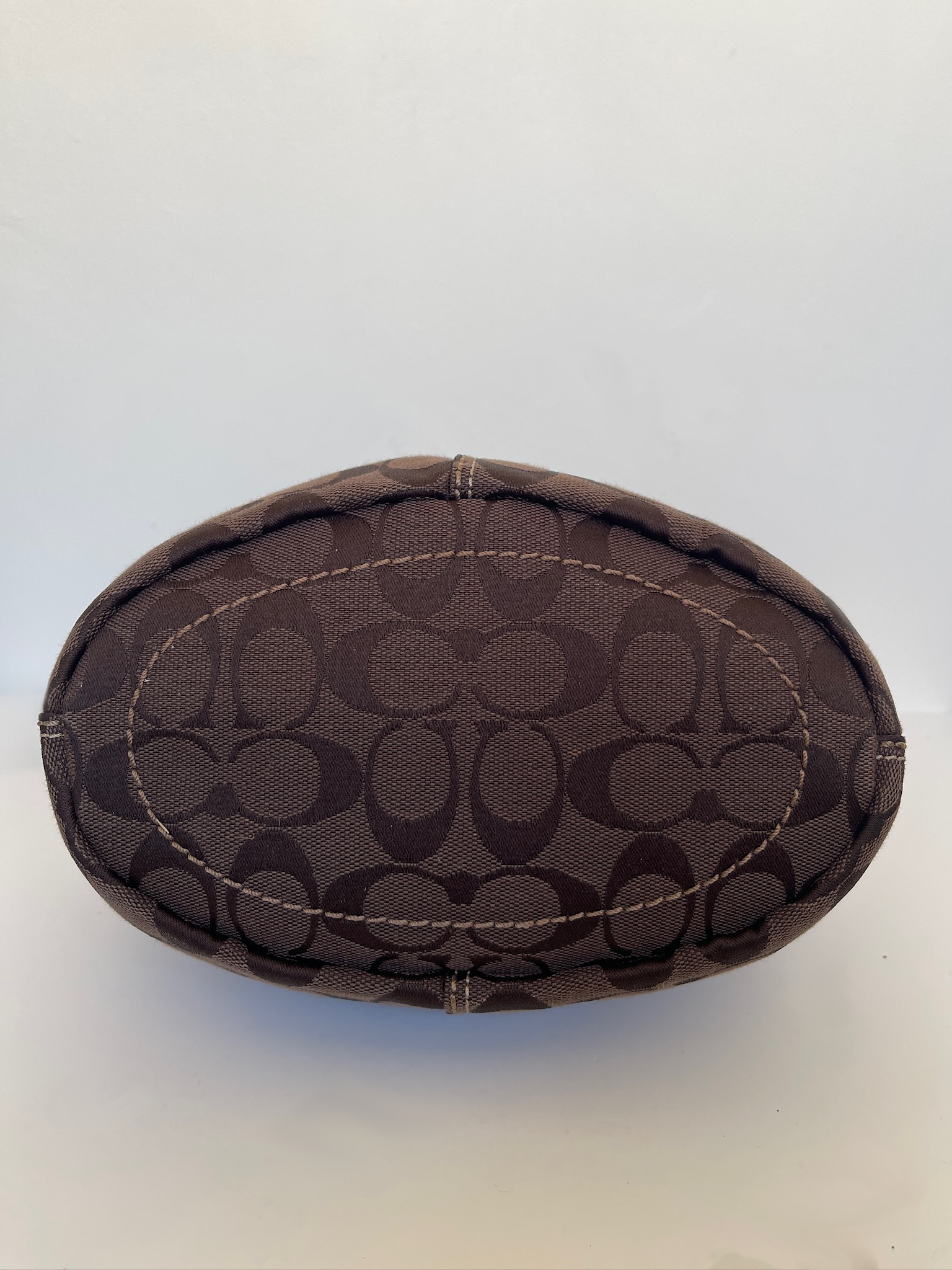 Coach signature brown hobo shoulder bag