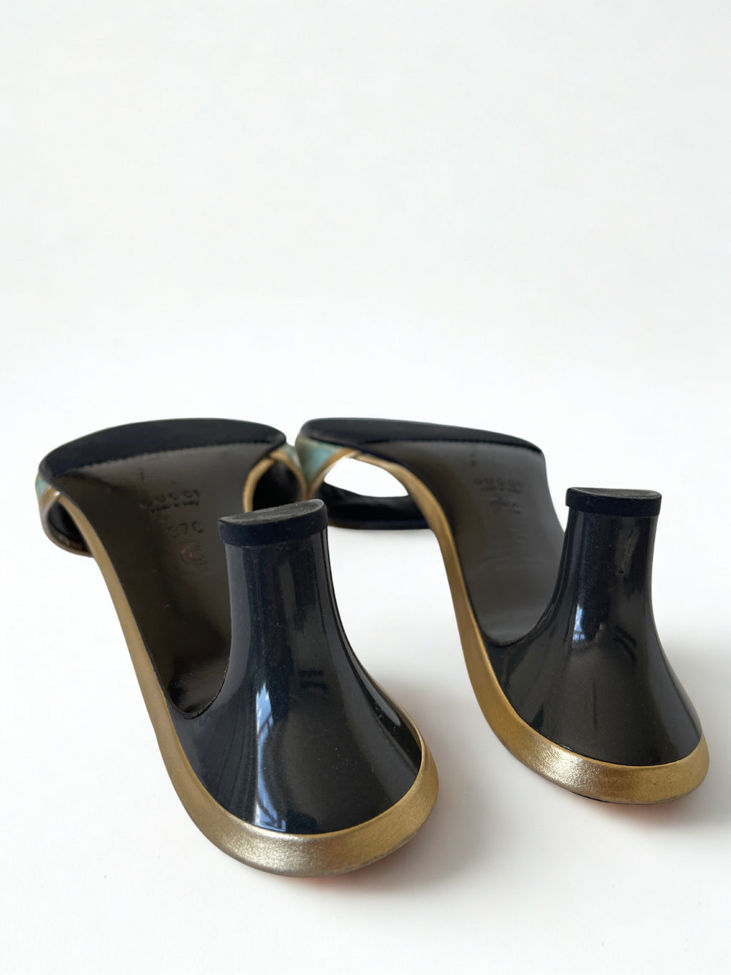 Vintage Gucci by Tom Ford monogram heeled mules sandals