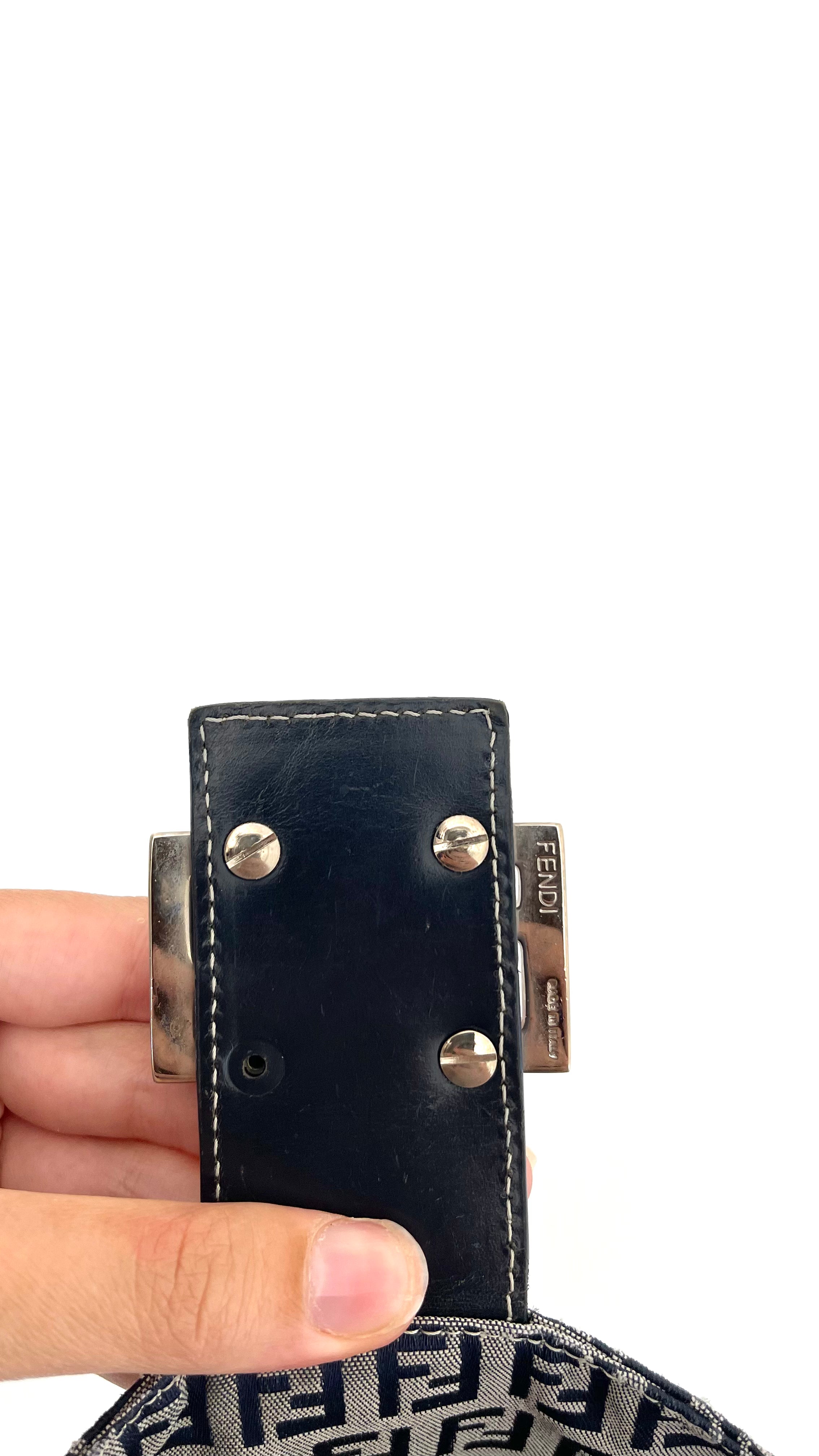 Fendi double flap Zucchino baguette