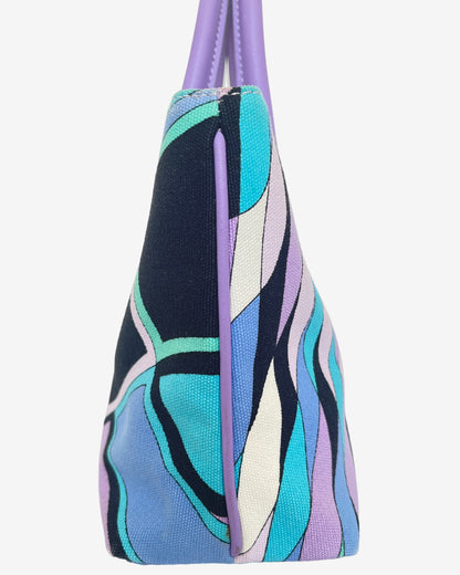 Emilio Pucci top handle bag abstract print