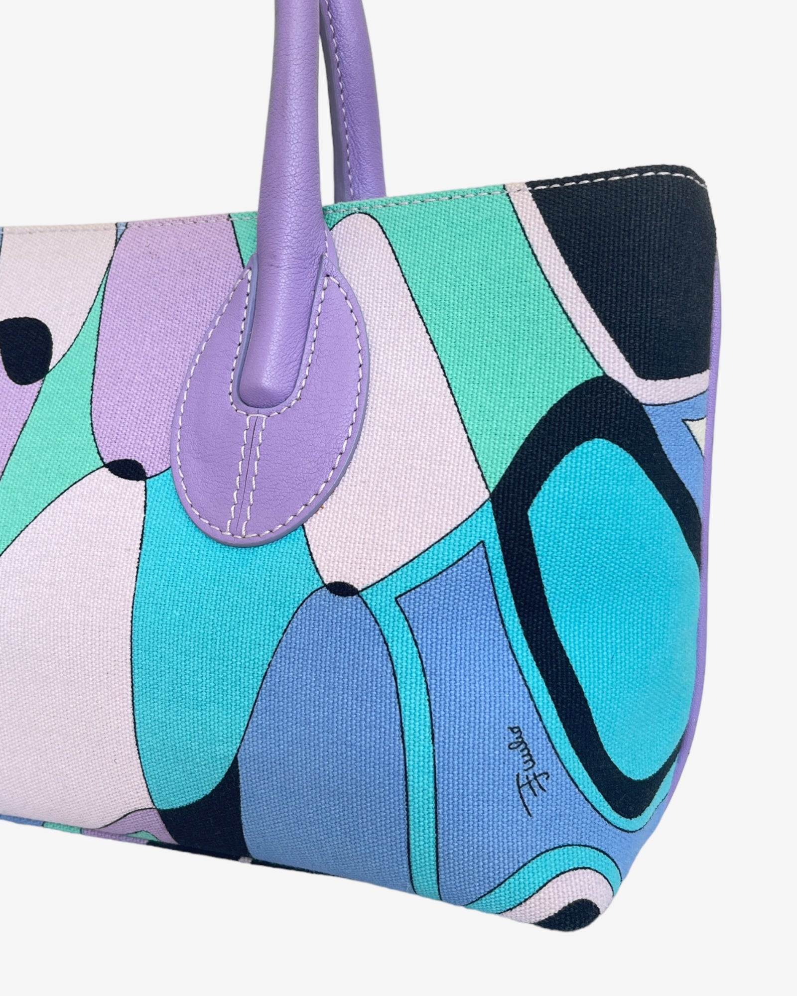 Emilio Pucci top handle bag abstract print