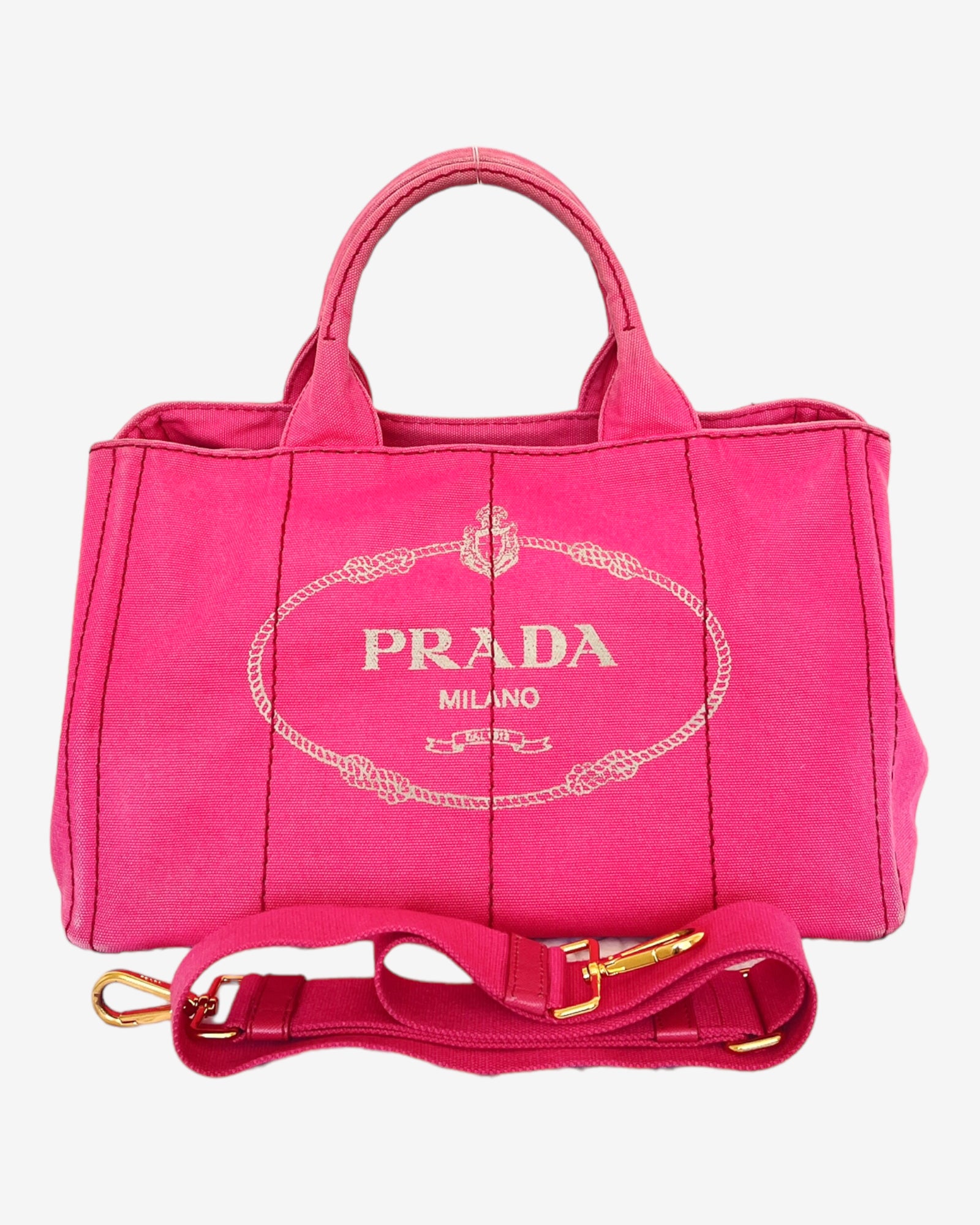 Prada Canapa large tote bag - Pink